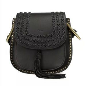 CHLOE HUDSON BLACK LEATHER SHOULDER CROSSBODY BAG